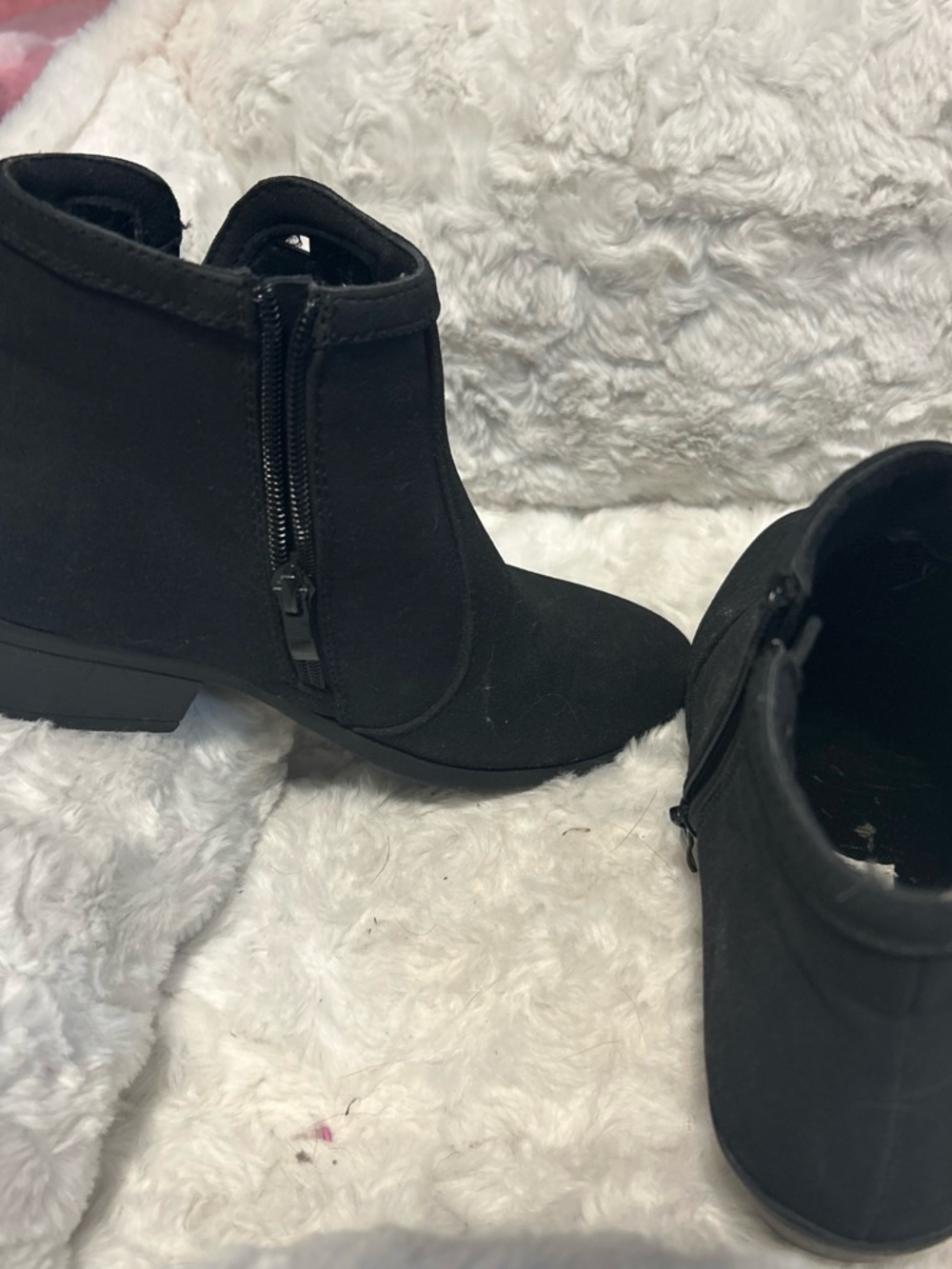 Women’s Black Ankle Booties with Side Zip